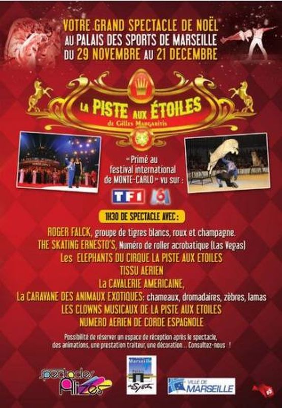 Spectacle de noël à Marseille : cirque LA PISTE AUX ETOILES