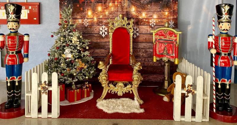 Décor de noël pour photo à Aubagne et la Ciotat