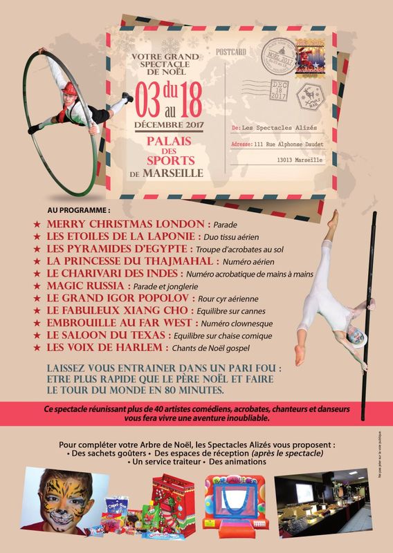 spectacle NOËL AUTOUR DU MONDE, Palais des Sports de Marseille 2017