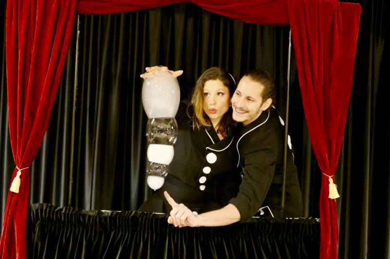 Spectacle de noël avec bulles de savon à Avignon